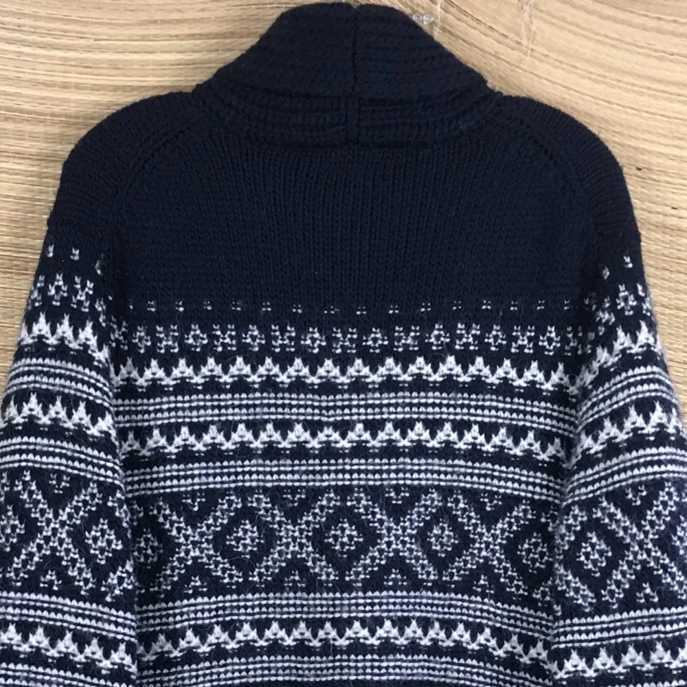 J. Crew Men's Navy and Gray Cardigan Sweater